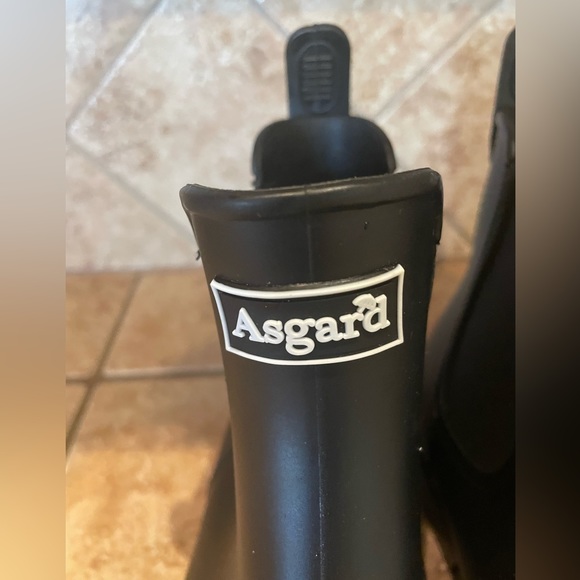 Asgard size 10 / 41 black Women's Ankle Rain Boots Waterproof Chelsea Boots ☔️ - Picture 4 of 10
